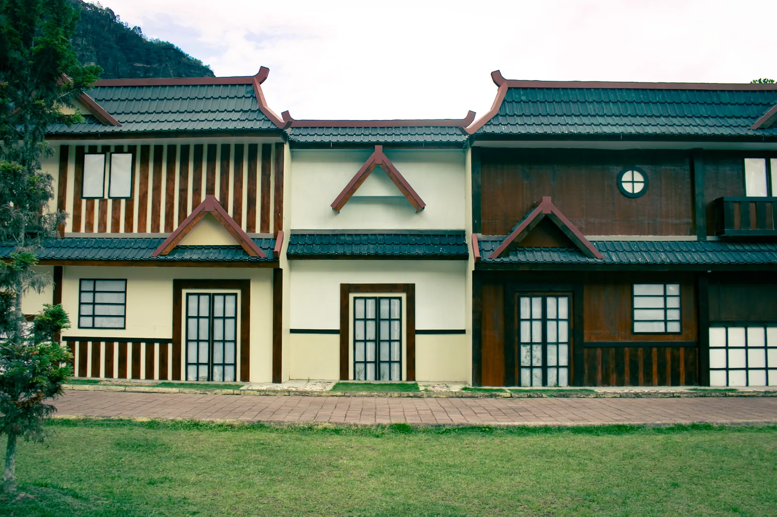 A modern home showcasing coordinated exterior paint color combinations for houses